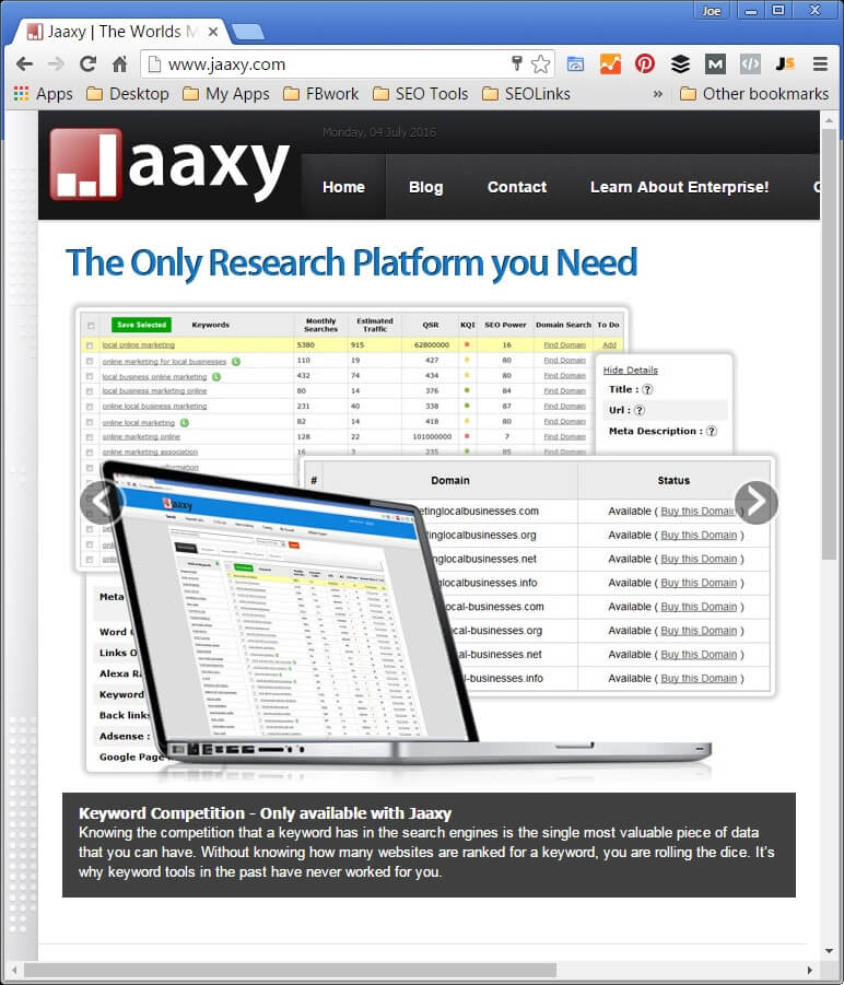 jaaxy one platform